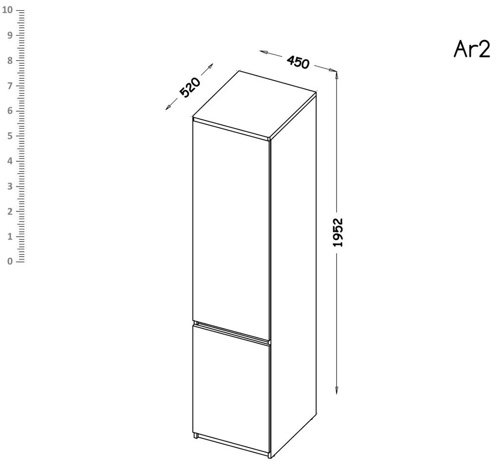 Dulap cu rafturi Alishia AR2 (alb). 1040713