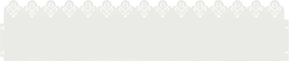 vidaXL Borduri pentru gazon 10 pcs Alb 103 x 0,05 x 22 cm Oțel