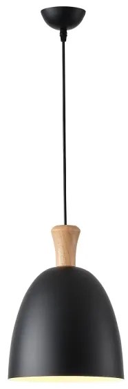 Lustră pe cablu 1xE27/15W/230V negru pr. 23 cm