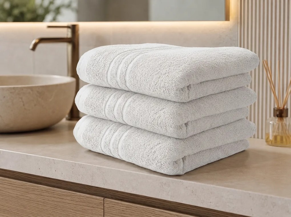 Prosop Classic 70 x 140 cm alb, 100% bumbac