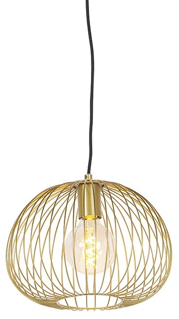 Lampă suspendată de design aurie - Wire Dough