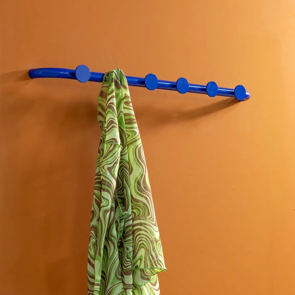 Cuier de perete albastru din metal 75 cm Retro – Spinder Design