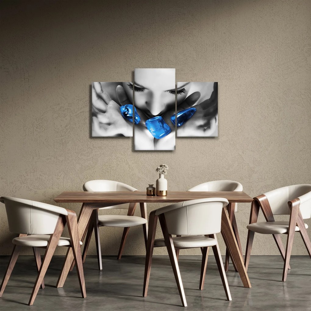 Tablou cu portretul femeii cu pietre (90x60 cm)
