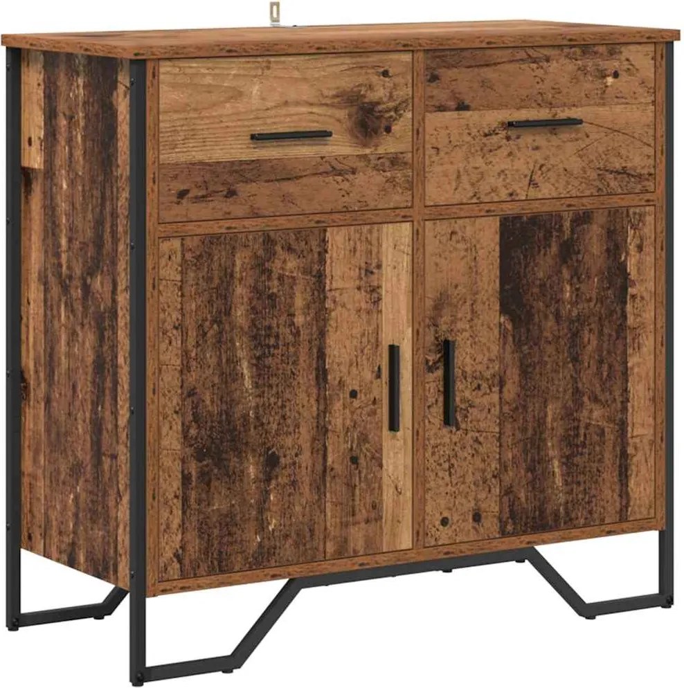 vidaXL Bufet cu sertar Lemn vechi 79,5 x 35,5 x 74,5 cm