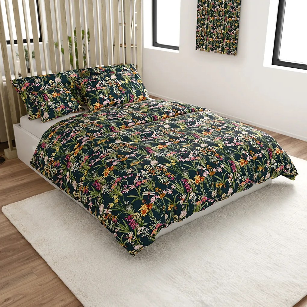Lenjerie de pat din bumbac MYSTIC GARDEN verde inchis Dimensiune lenjerie de pat: 70 x 90 cm | 140 x 220 cm