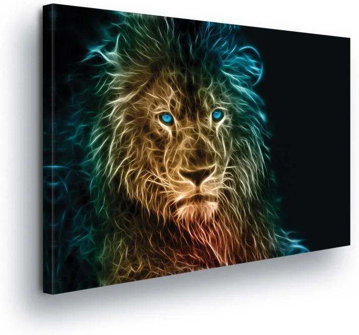 GLIX Tablou - Luminous Lion III 100x75 cm