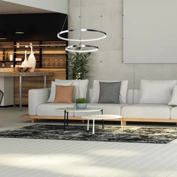 Lustră LED pe cablu ROTONDA LED/51W/230V crom mat