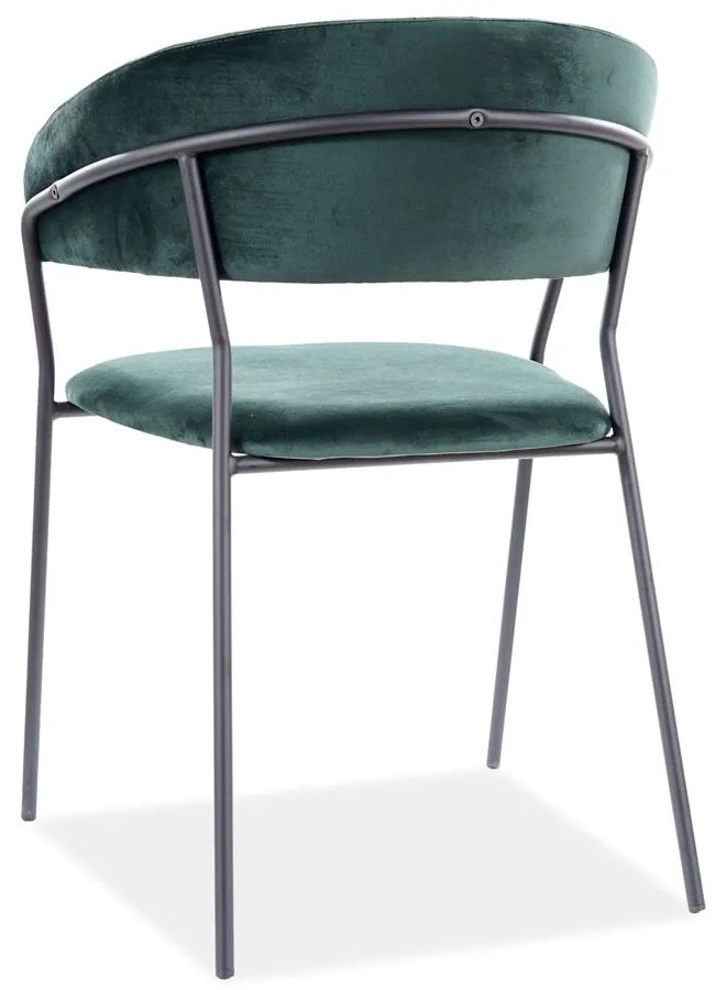 Scaun de masa Culoare Verde / Negru, LIRA B VELVET
