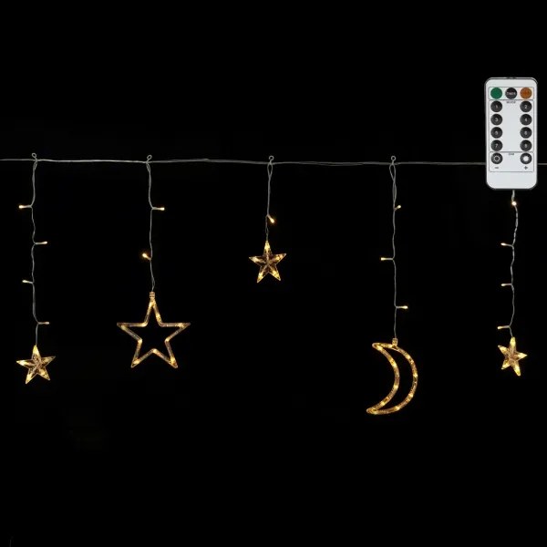 Aigostar - Ghirlandă LED de exterior pentru Crăciun, 120 LED, 6 W, 230 V, 8 moduri, 3 x 0,6 m, IP44, alb cald DO