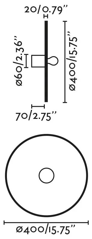 Aplica de perete/tavan design natural din ratan COSTAS 40cm