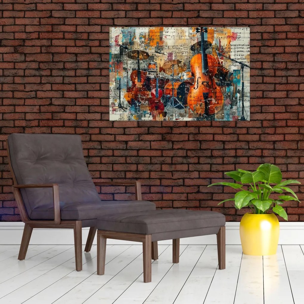Tablou - Instrumente muzicale (90x60 cm)