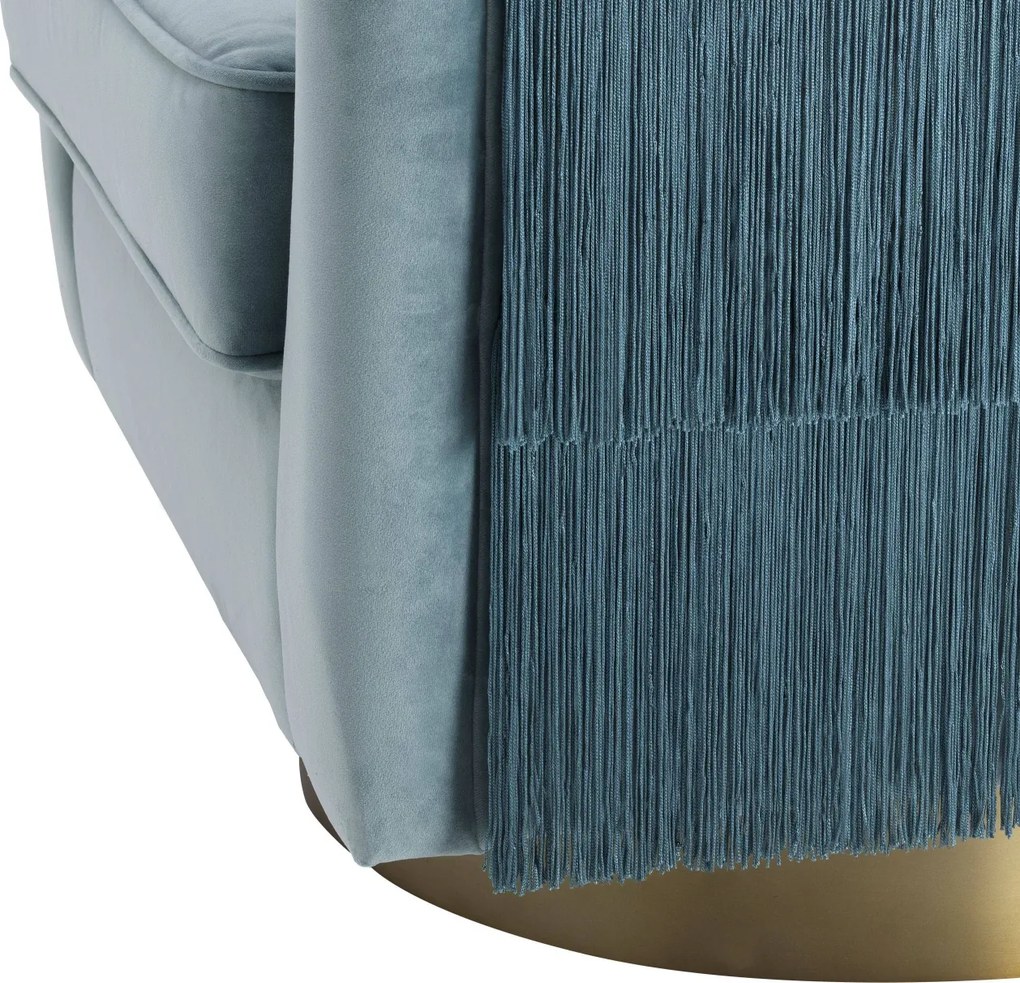 Fotoliu pivotant design elegant LUX Le Vante, albastru 113980 HZ