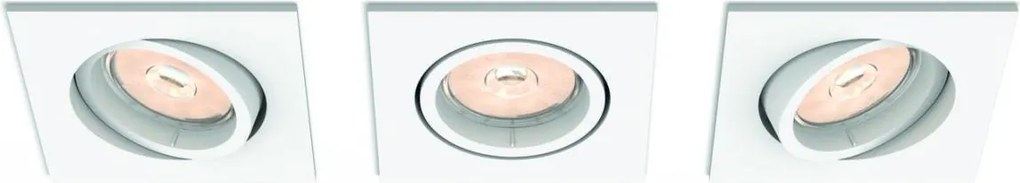 Philips 50193/31/PN - Set 3x spoturi LED RGBW încastrate, dimmabile, 1x GU10/4,8W/230V, alb + telecomandă