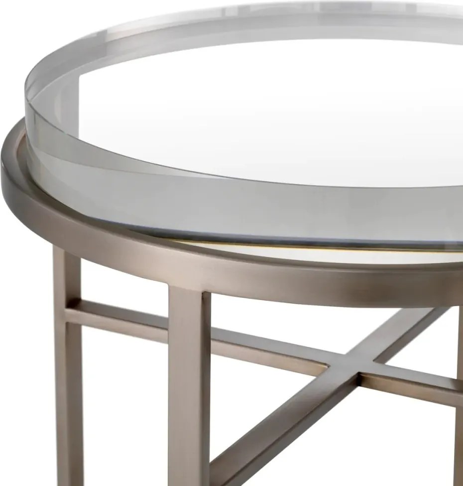 Set de 2 Masute LUX, Otel Periat, Sticla, Hoxton