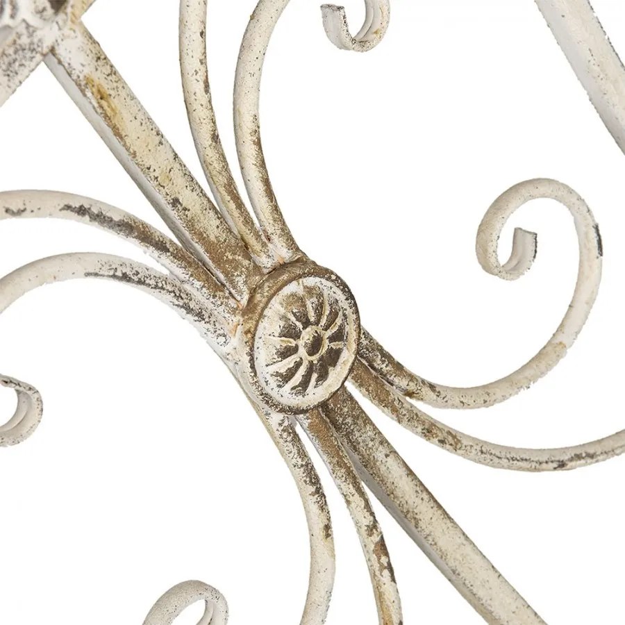 Consola metalica, cu blat din lemn, aspect vintage, Fleurique