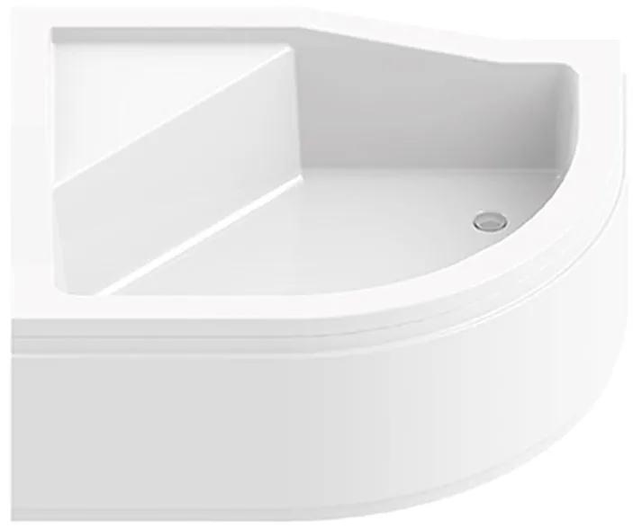 New Trendy Maxima cădiță de duș semirotundă 100x80 cm alb B-0367