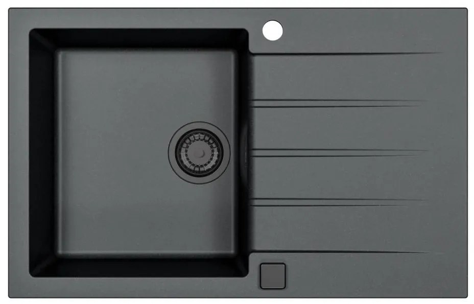 Chiuvetă de bucătărie ALVEUS 1148159 CADIT 79x50 cm negru