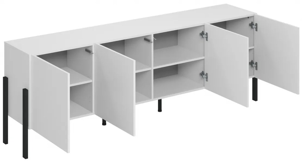 Dulap TV Wezilo 204 cm - alb supermat