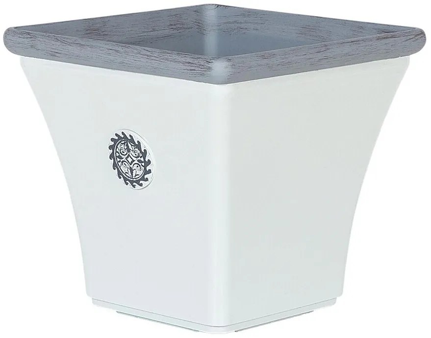 Set 2 buc Ghiveci de flori 31 cm Elat (alb). 1075026