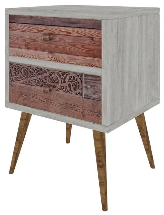 Noptiera PWF-0320 Gri-Walnut 40x35x55 cm