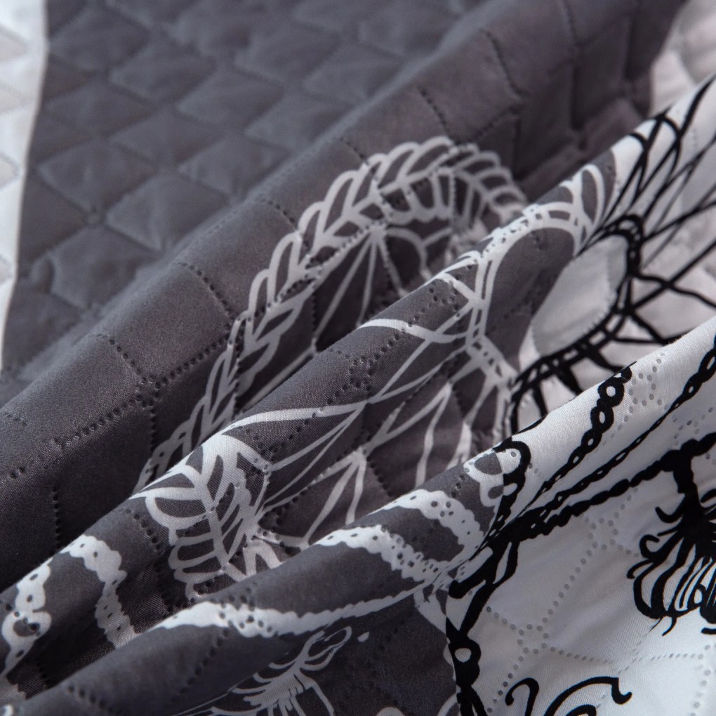 Cuvertura de pat TIRSO gri-alb Dimensiune: 220 x 240 cm