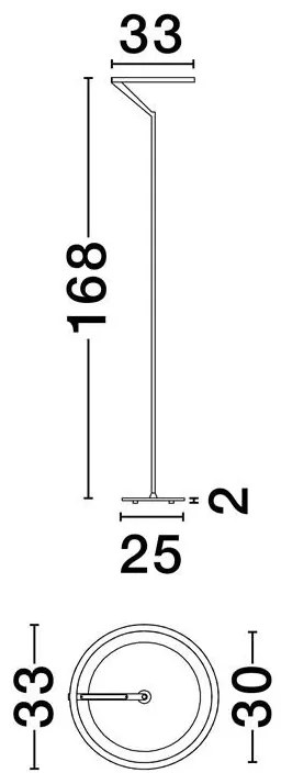 Lampadar LED design minimalist TILIA negru