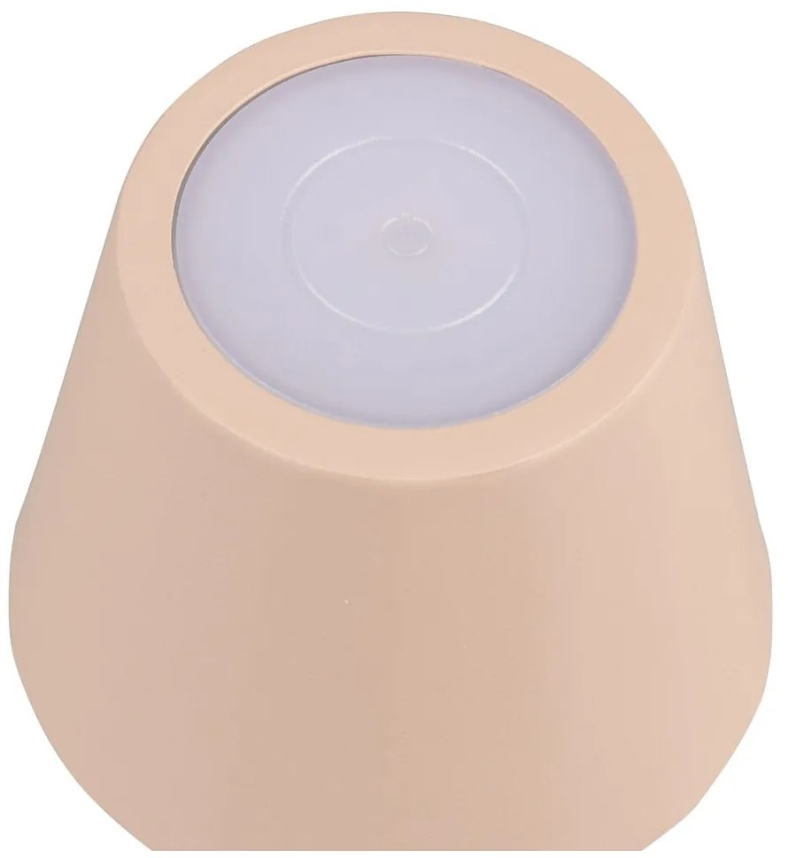 Veioză crem LED cu abajur din metal (înălțime 21 cm) Diaz – Reality