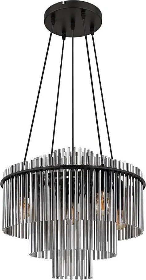 Globo 15698H1 - Lustru pe cablu GORLEY 5xE27/60W/230V, negru