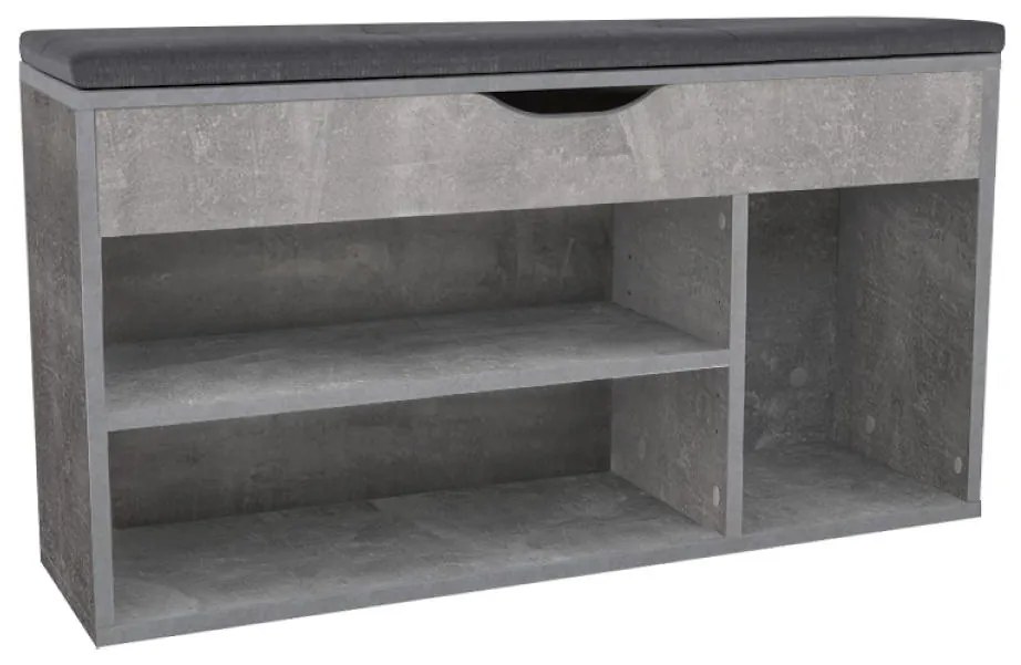 Pantofar (dulap pantofi) Filesas (beton + negru) . 1116341
