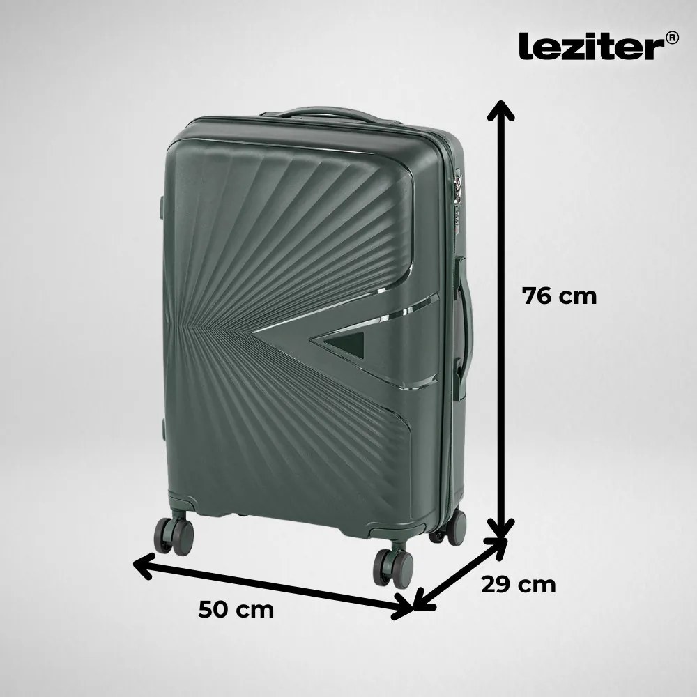TraveLux Endure valiză mare cu capac dur 76x50x29 cm verde închis