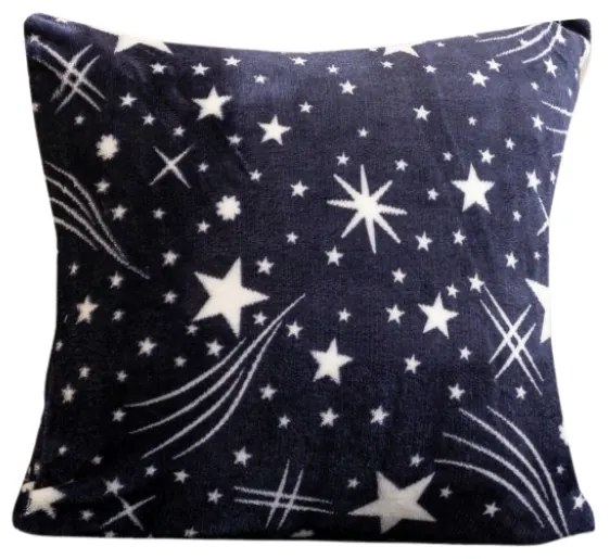 Fata de perna din microplus STARLIGHT 45x45 cm, albastru inchis