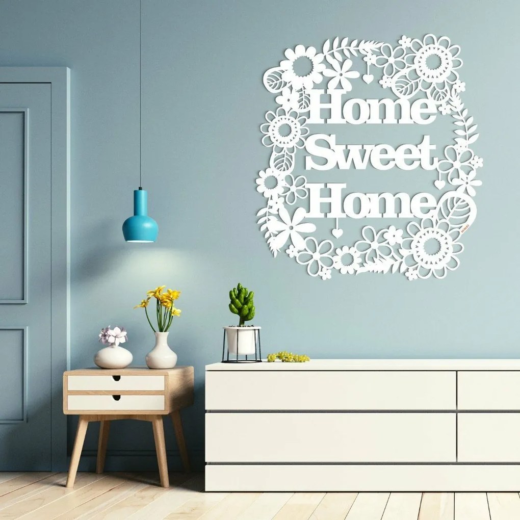 DUBLEZ | Inscripția din lemn pentru perete - Home Sweet Home