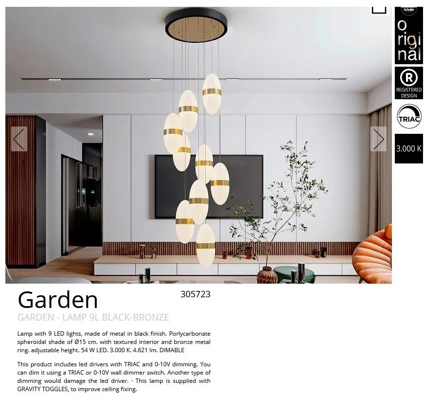 Lustra LED XL suspendata design modern Garden