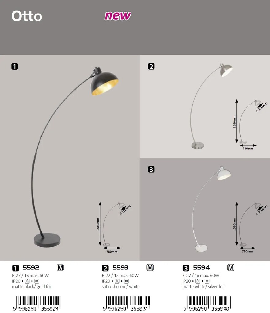 Lampadar / Lampa de podea stil industrial Otto 5593 RX