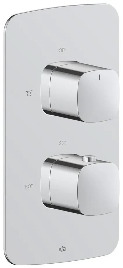 KFA Armatura 5759-001-00 - Baterie de duș termostatată pentru montaj încastrat MALAGA, crom lucios