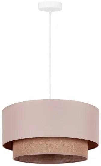 Lustră pe cablu Duolla BOHO 1xE27/15W/230V d. 45 cm bej/maro
