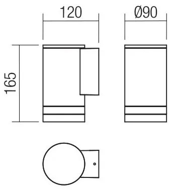 Aplică de exterior Redo 90517 CARGO 1xGU10/28W/230V IP54 antracit
