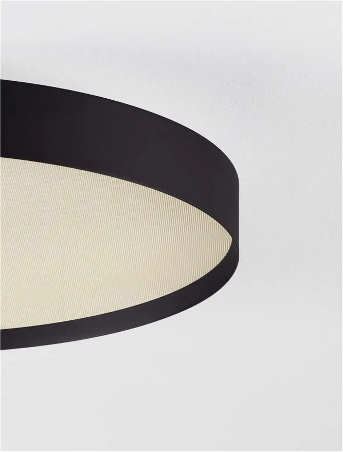 Plafoniera LED design slim ROI negru D-50cm