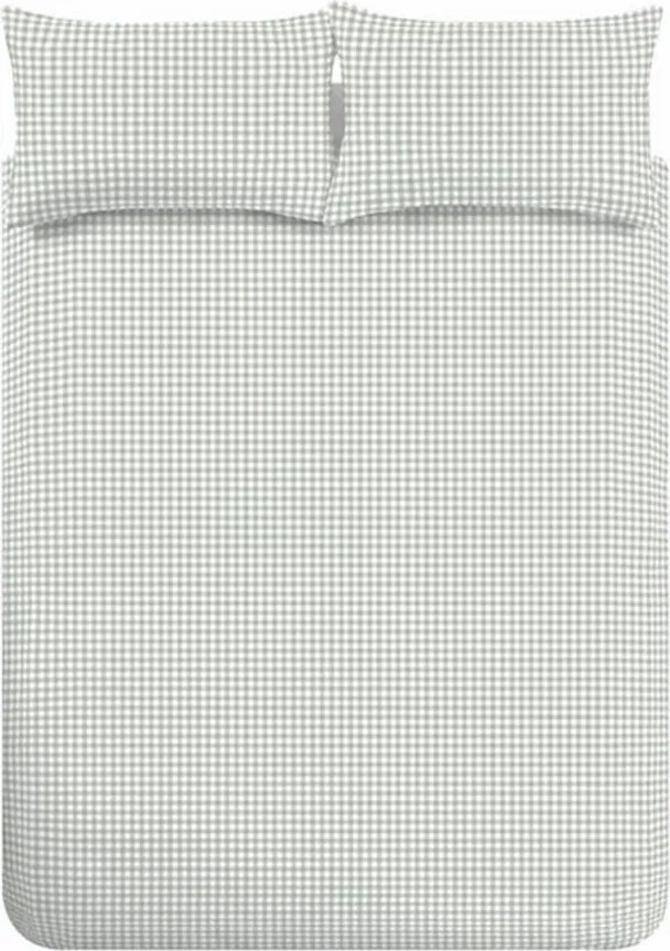 Lenjerie de pat verde pentru pat dublu/extinsă cu 3 piese 230x220 cm Bamford Gingham Check – Catherine Lansfield