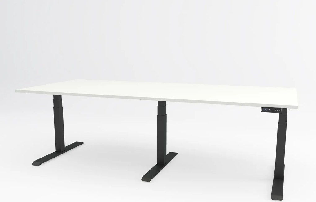 Birou cu înălțime reglabilă electric 180°, Viva Upgrade, triple motor, 150 kg - Negru