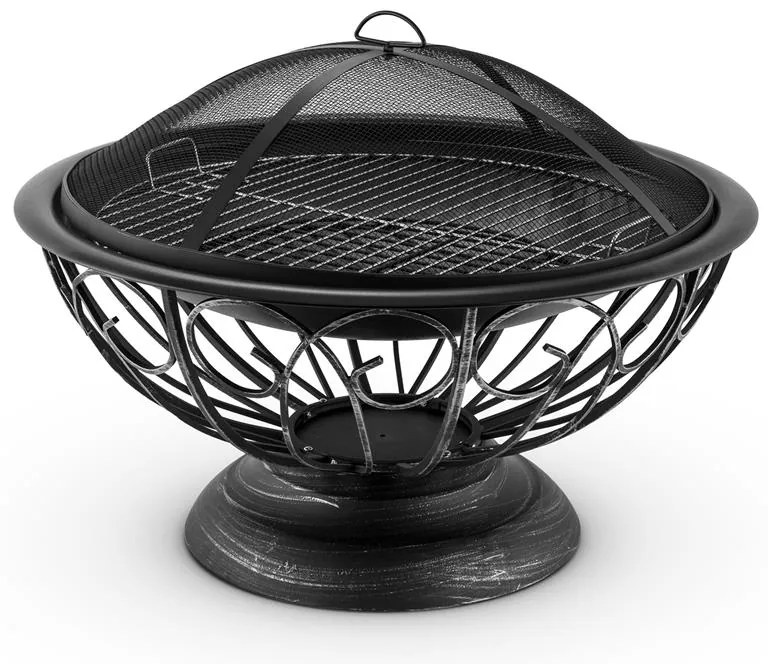 Blumfeldt Grill protecție vatră Oțel Tulip castron foc 75cm Ø