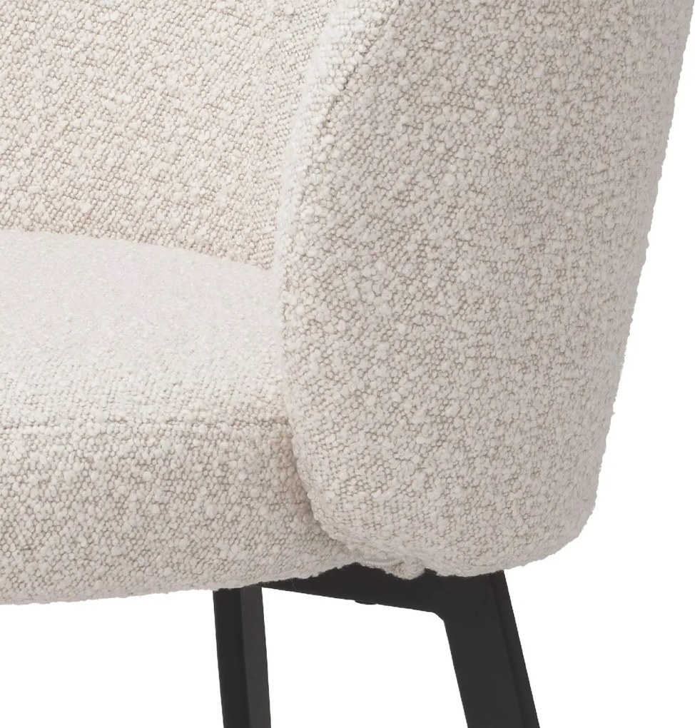 Set de 2 scaune design LUX Lloyd, boucle crem