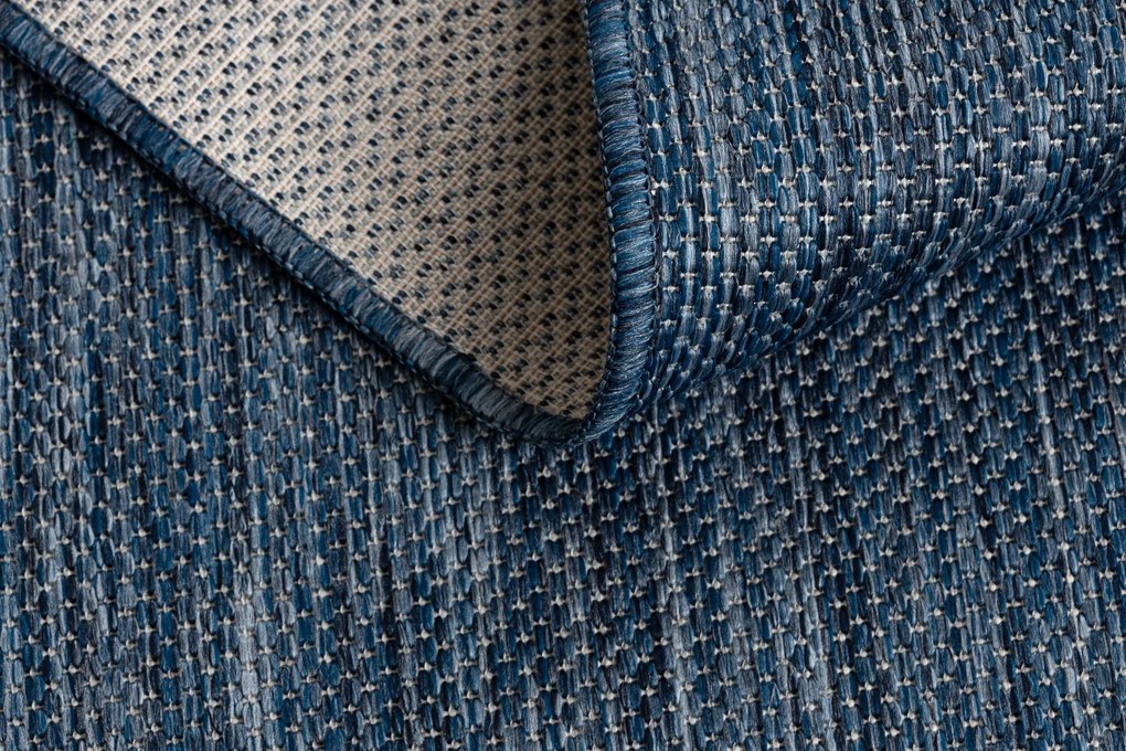 Covor, traversa SISAL SION A5165A Melanj țesute plate albastru inchis