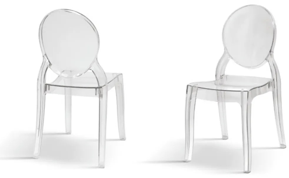 SCAUN TRANSPARENT OVALO-HORECA-