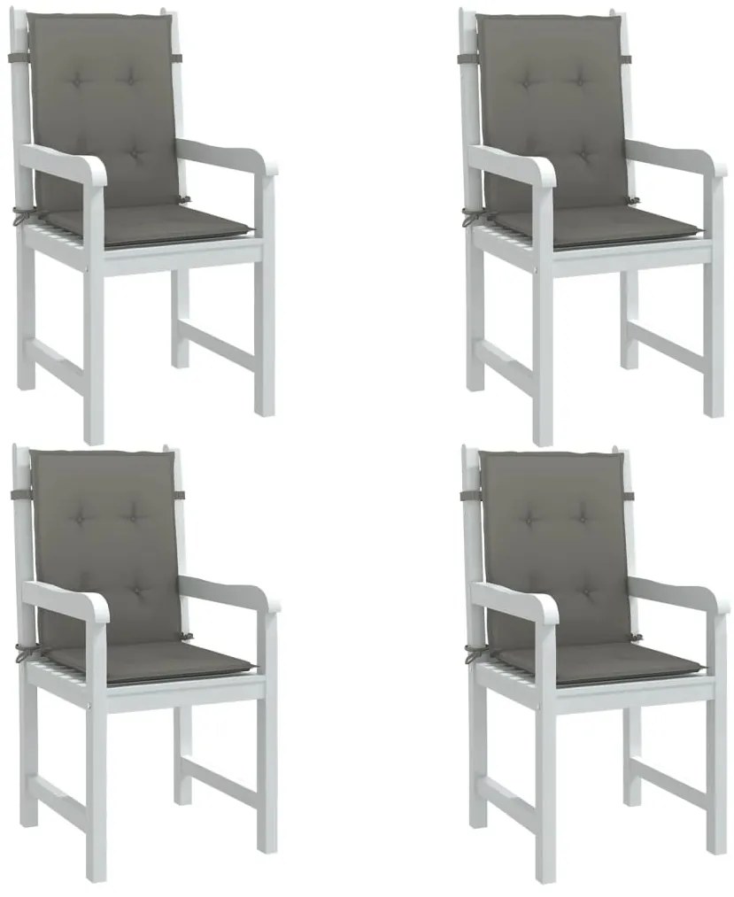 vidaXL Perne scaun cu spătar scund 4 buc. melanj gri 100x50x4cm textil