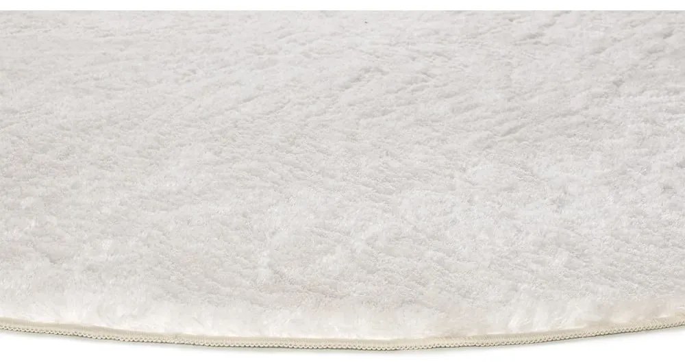 Covor alb rotund ø 120 cm Roma Liso – Universal