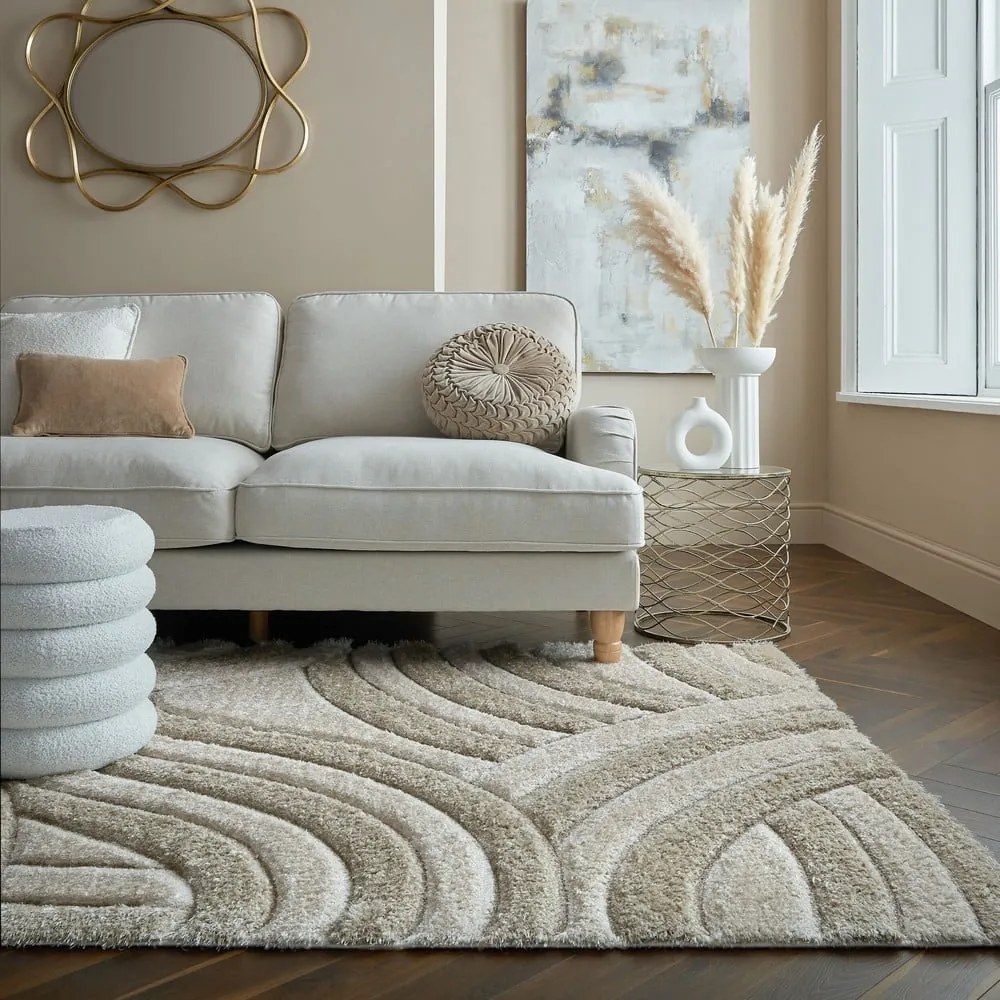 Covor bej handmade din fibre reciclate 200x290 cm Velvet – Flair Rugs