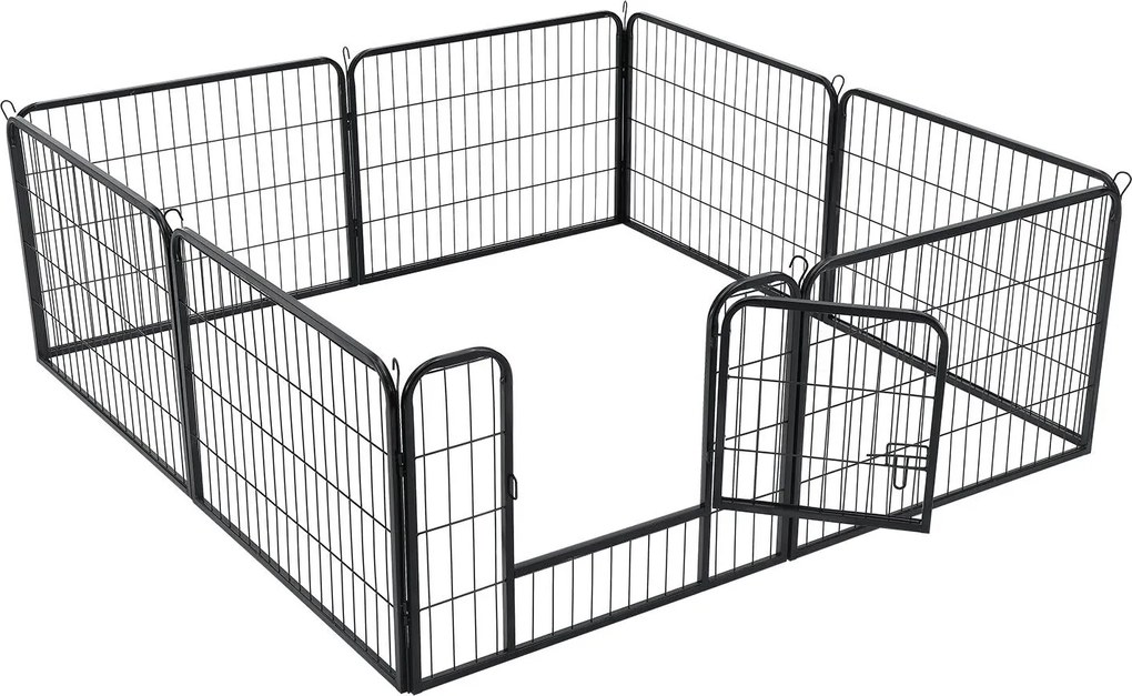 Juskys Pix metalic pentru catelusi - 160×160×60 cm