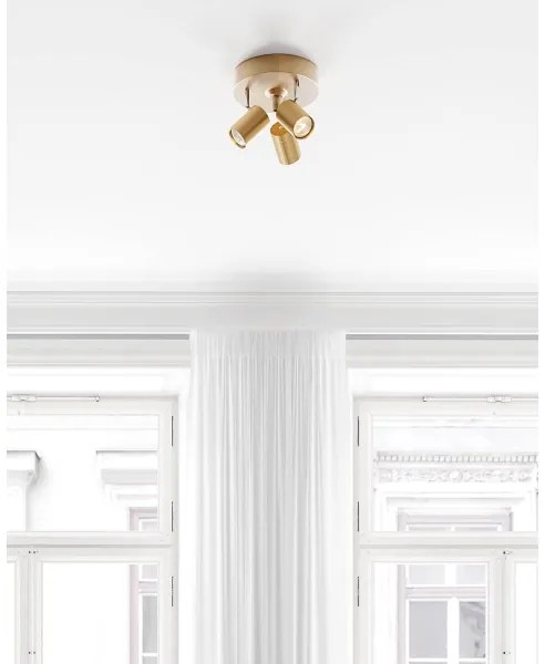 ByRydens 4200710-6501 - Spot CORRECT 3xGU10/7W/230V, auriu, Ø 20 cm