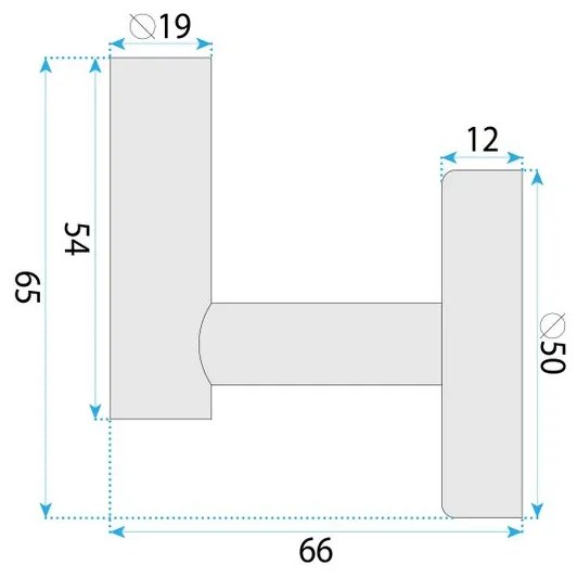 Cuier de baie 6606 Modern crom periat